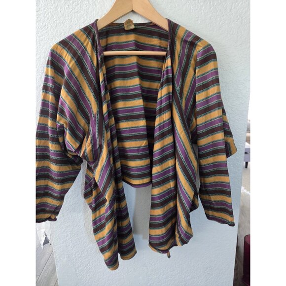 Kenzo Paris Multicolor Assymetrical Cotton Duster In Size 38. 90s - Picture 1 of 6